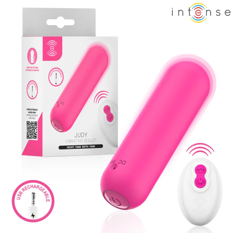 INTENSE - JUDY VIBRATORE RICARICABILE A FORMA DI BULBO CON TELECOMANDO ROSA