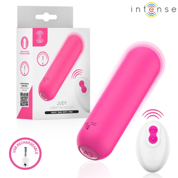 INTENSE - JUDY VIBRATORE RICARICABILE A FORMA DI BULBO CON TELECOMANDO ROSA