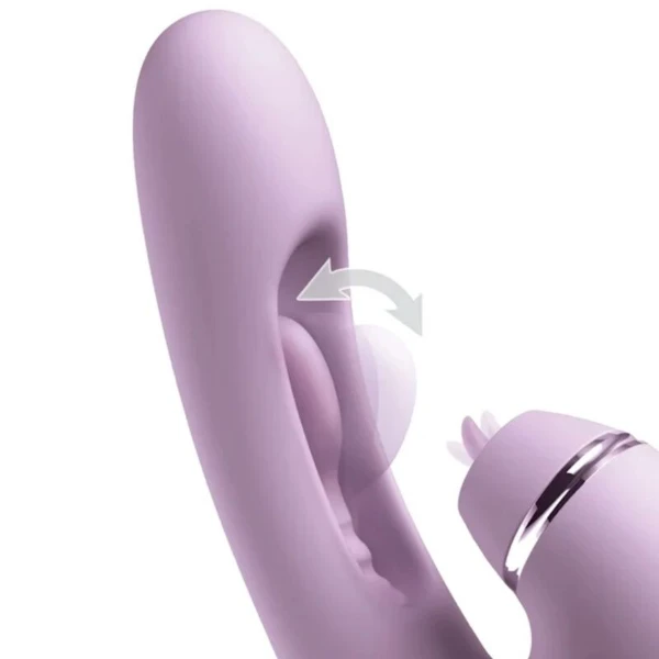 FANTASY FOR HER - VIBRATORE G-TOUCH PULSE PRO VIOLA PER LA STIMOLAZIONE DEL PUNTO G E DEL CLITORIDE A FORMA DI CONIGLIO