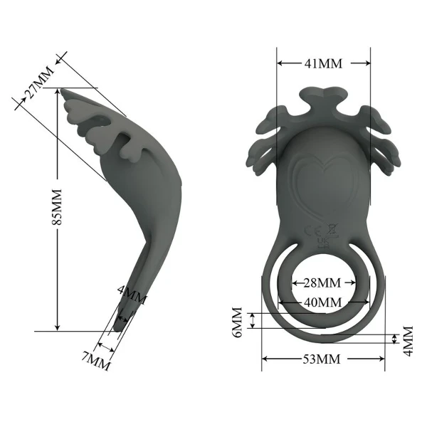 PRETTY LOVE - ANELLO VIBRANTE RICARICABILE CON STIMOLATORE