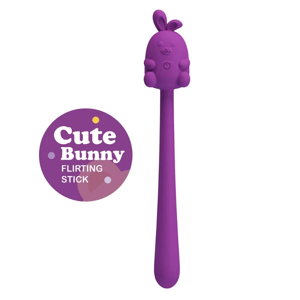PRETTY LOVE - VIBRATORE FLESSIBILE A FORMA DI CONIGLIETTO, RICARICABILE TRAMITE USB, VIOLA
