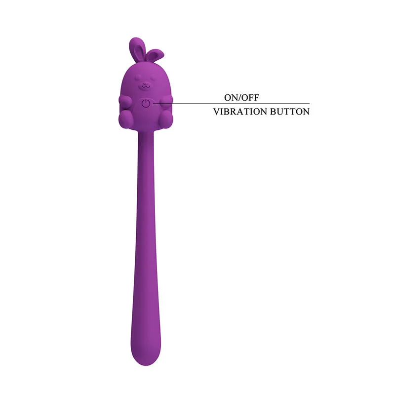PRETTY LOVE - VIBRATORE FLESSIBILE A FORMA DI CONIGLIETTO, RICARICABILE TRAMITE USB, VIOLA