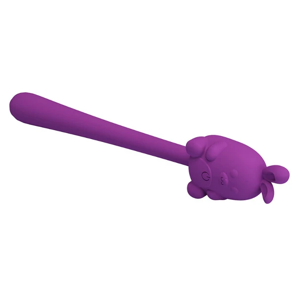 PRETTY LOVE - VIBRATORE FLESSIBILE A FORMA DI CONIGLIETTO, RICARICABILE TRAMITE USB, VIOLA