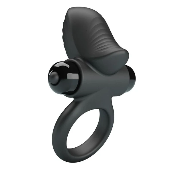 PRETTY LOVE - ADRIEN ANELLO VIBRANTE PER PENE 10 FUNZIONI NERO