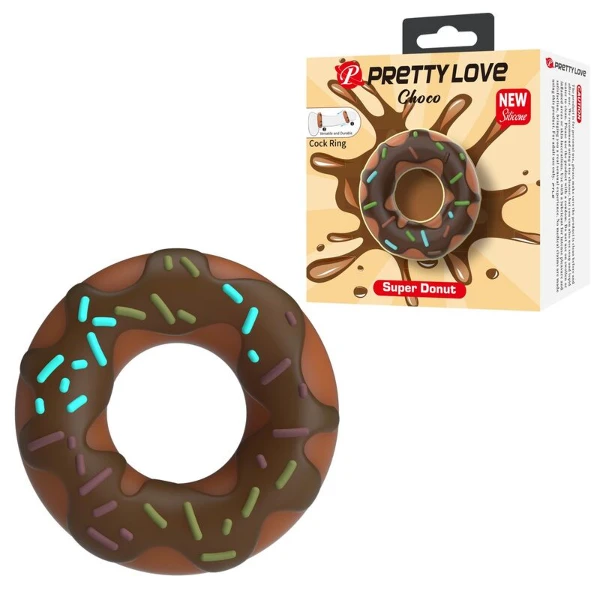 PRETTY LOVE - ANELLO PER PENE SUPER CIAMBELLA MARRONE