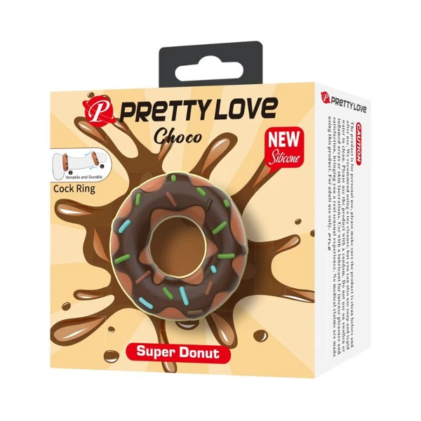 PRETTY LOVE - ANELLO PER PENE SUPER CIAMBELLA MARRONE