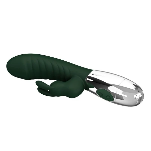 PRETTY LOVE - VIBRATORE A FORMA DI CONIGLIO NAUGHTY BUNNY, 30 FUNZIONI, RICARICABILE TRAMITE USB, VERDE