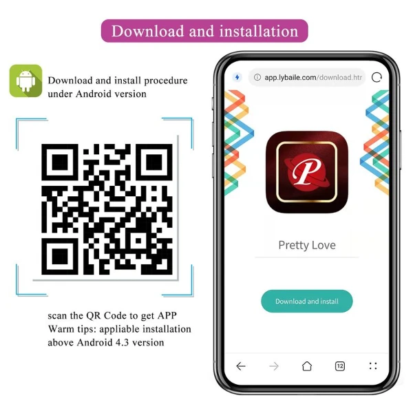 PRETTY LOVE - UOVO VIBRANTE CON CONTROLLO TRAMITE APP PULSEN, 12 FUNZIONI, RICARICABILE TRAMITE USB, ROSA