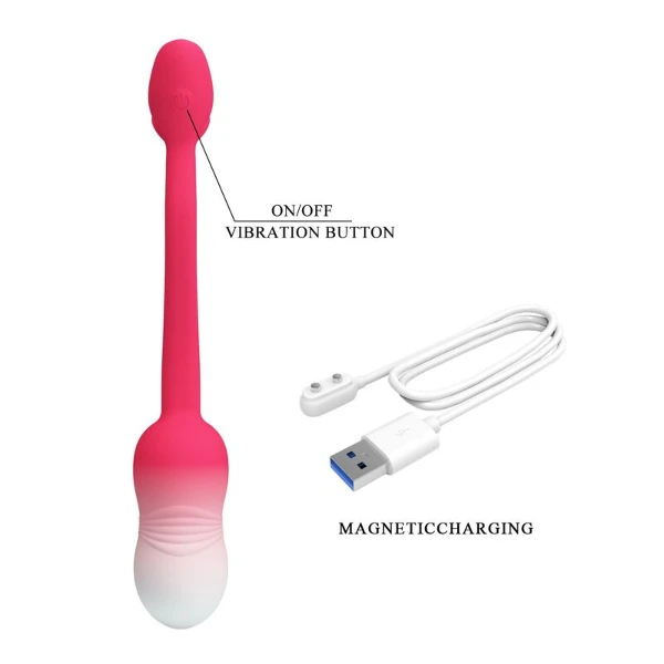 PRETTY LOVE - UOVO VIBRANTE CON CONTROLLO TRAMITE APP PULSEN, 12 FUNZIONI, RICARICABILE TRAMITE USB, ROSA