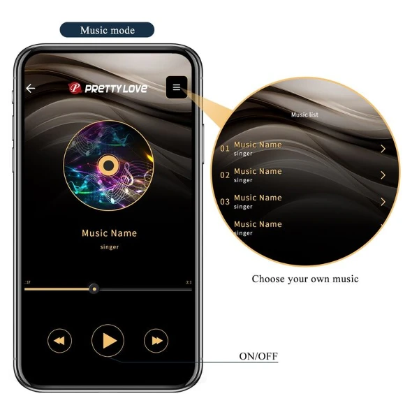 PRETTY LOVE - VIBRATORE ANALE E PERINEO ANTHONY CON CONTROLLO TRAMITE APP, NERO