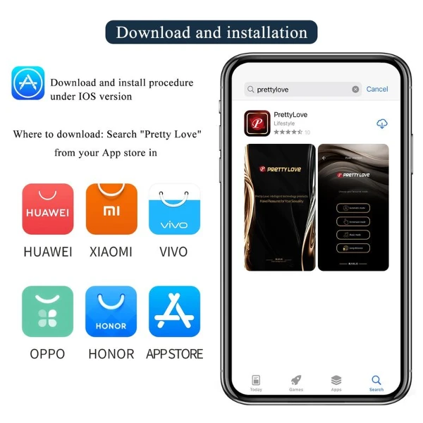 PRETTY LOVE - VIBRATORE ANALE E PERINEO ANTHONY CON CONTROLLO TRAMITE APP, NERO