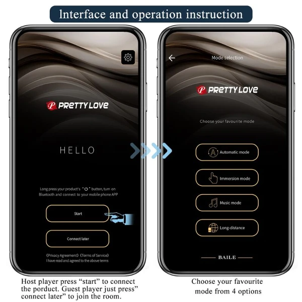 PRETTY LOVE - VIBRATORE ANALE E PERINEO ANTHONY CON CONTROLLO TRAMITE APP, NERO