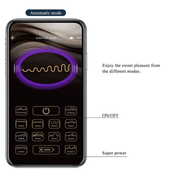 PRETTY LOVE - VIBRATORE ANALE E PERINEO ANTHONY CON CONTROLLO TRAMITE APP, NERO