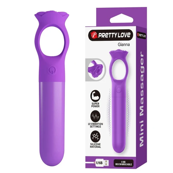 PRETTY LOVE - GIANA MINI MASSAGGIATORE VIBRANTE RICARICABILE VIOLA