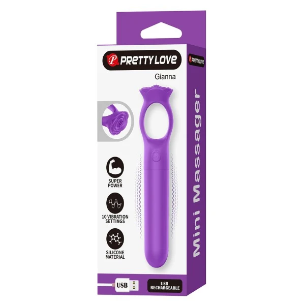 PRETTY LOVE - GIANA MINI MASSAGGIATORE VIBRANTE RICARICABILE VIOLA