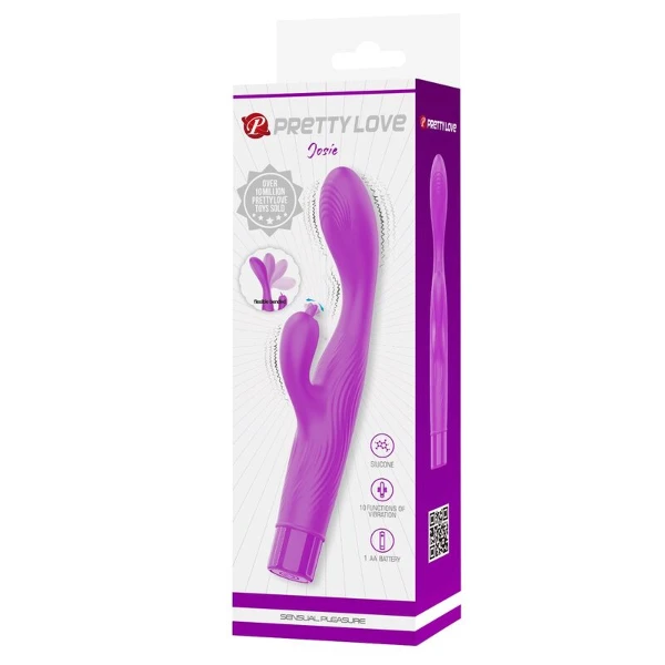 PRETTY LOVE - JENE VIBRATORE A DOPPIA STIMOLAZIONE DEL PUNTO G E DEL CLITORIDE, VIOLA