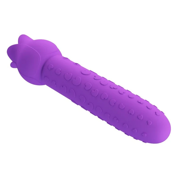 PRETTY LOVE - VIBRATORE RICARICABILE DANNELL PER STIMOLAZIONE ORALE E CLITORIDEA, VIOLA