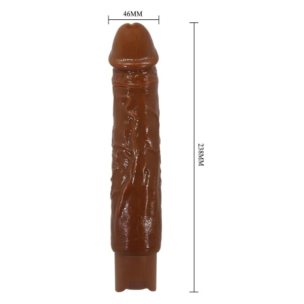 PRETTY LOVE - VIBRATORE REALISTICO DUKE 23,5 CM Ø 4,8 CM MARRONE