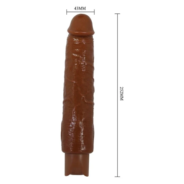 PRETTY LOVE - VIBRATORE REALISTICO GAVIN 25 CM Ø 5 CM MARRONE