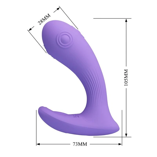 PRETTY LOVE - ANDROMEDA VIBRATORE RICARICABILE A DOPPIA STIMOLAZIONE VIOLA