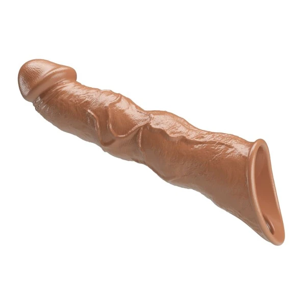 PRETTY LOVE - MANICOTTO REGOLABILE PER ALLUNGAMENTO DEL PENE 28 CM Ø 4,5 CM MARRONE