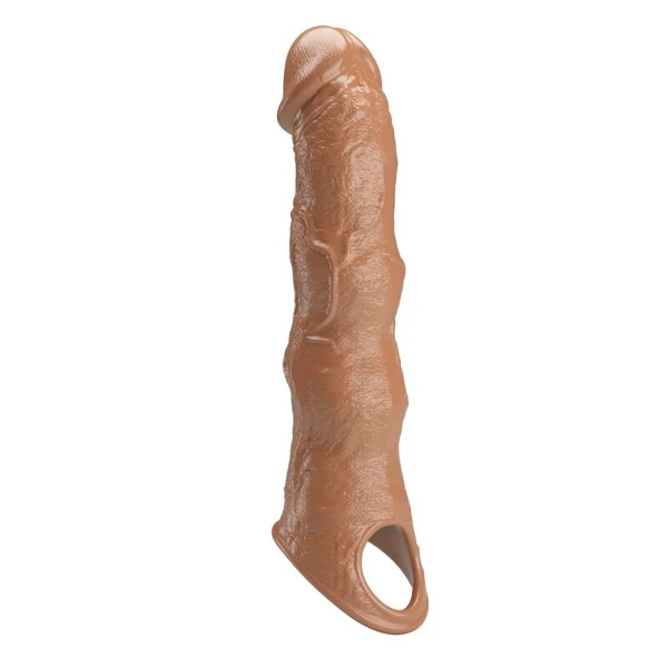 PRETTY LOVE - MANICOTTO REGOLABILE PER ALLUNGAMENTO DEL PENE 28 CM Ø 4,5 CM MARRONE