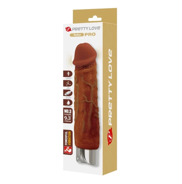 PRETTY LOVE - PRO VIBRADOR REALÍSTICO 23,5 CM Ø 4,8 CM COLOR MARRÓN