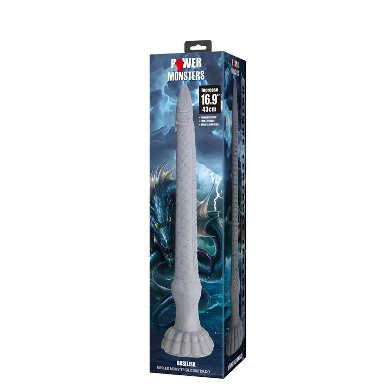 POWER MONSTERS - DILDO IN SILICONE BASILISK FANTASY 43 CM Ø 5 CM