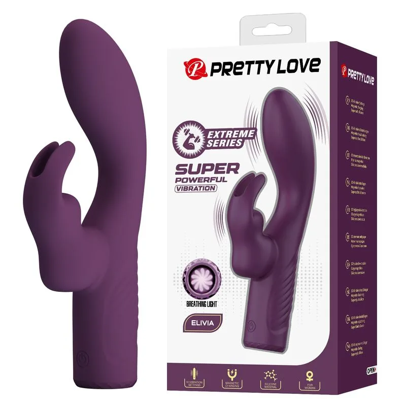 PRETTY LOVE - VIBRATORE A FORMA DI CONIGLIO RICARICABILE OLIVIA CON 10 FUNZIONI