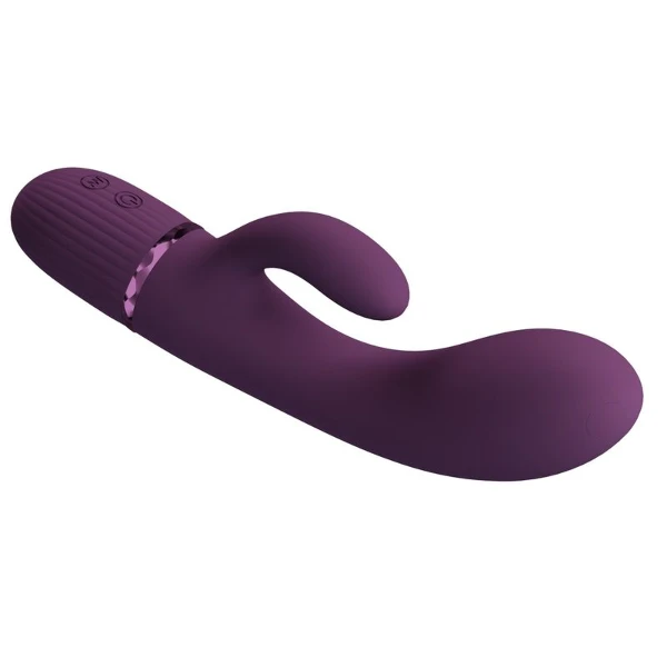 PRETTY LOVE - MARGIE VIBRADOR RABBIT RECARGABLE 10 FUNCIONES MORADO