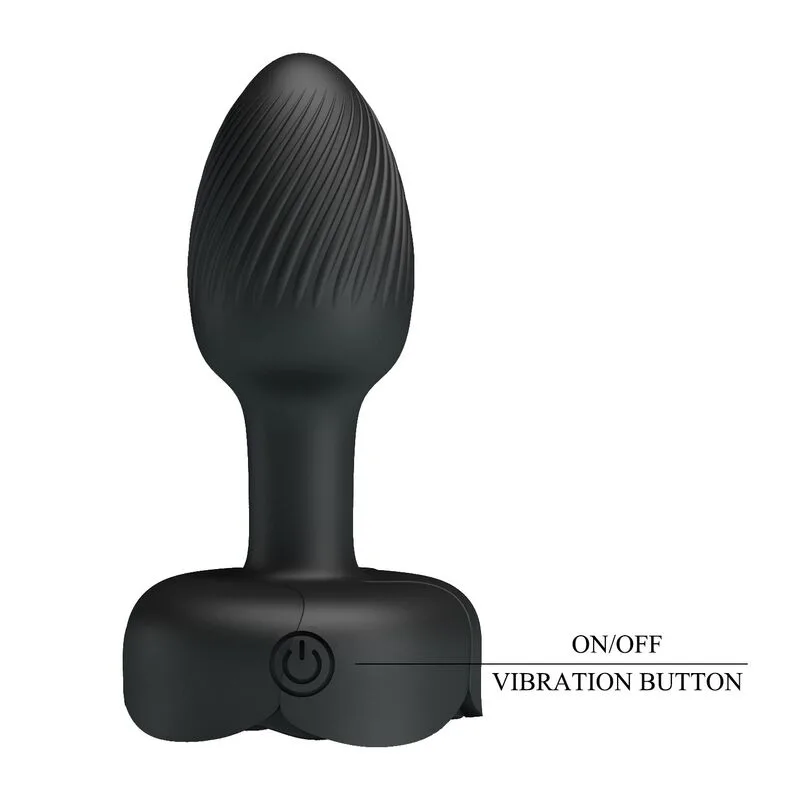 PRETTY LOVE - PLUG ANALE VIBRANTE RICARICABILE CON 10 MODALITÀ, NERO