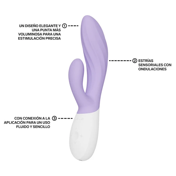 LELO - INA TWIST DOPPIO VIBRATORE A CONIGLIO PER IL PUNTO G E IL CLITORIDE LAVANDA