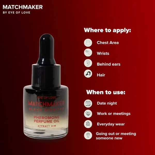 EYE OF LOVE - OLIO PROFUMATO AI FEROMONI DIAMANTE NERO MATCHMAKER 20 ML