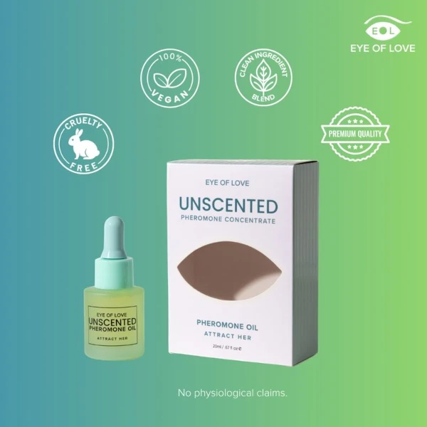EYE OF LOVE - OLIO PROFUMATO CON FEROMONI PER UOMO, SENZA PROFUMO, 20 ML