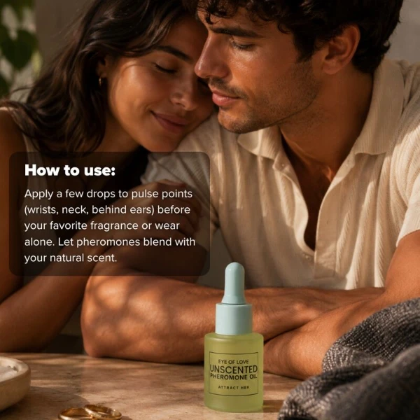 EYE OF LOVE - OLIO PROFUMATO CON FEROMONI PER UOMO, SENZA PROFUMO, 20 ML