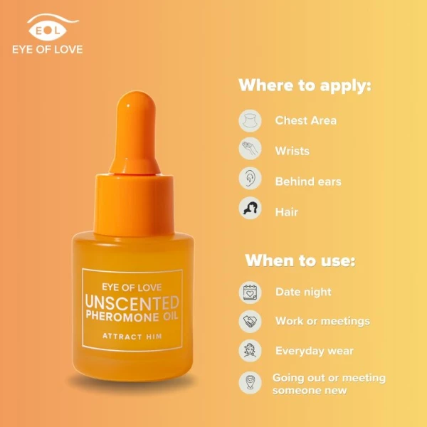 EYE OF LOVE - OLIO PROFUMATO CON FEROMONI PER DONNA, SENZA PROFUMO, 20 ML