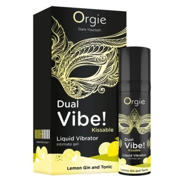 ORGIE - DOPPIA VIBRAZIONE! LIQUIDO VIBRANTE AL LIMONE, GIN E TONICO, 15 ML