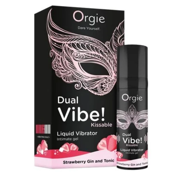ORGIE - DOPPIA VIBRAZIONE! LIQUIDO VIBRANTE AL GUSTO DI GIN ALLA FRAGOLA E TONICO, 15 ML