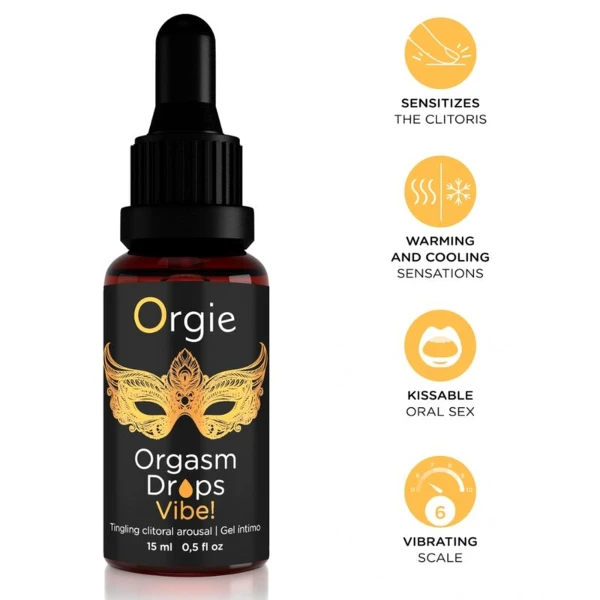 ORGIE - ORGASM DROPS VIBE! VIBRAZIONE CLITORIDEA VIBRANTE 15 ML