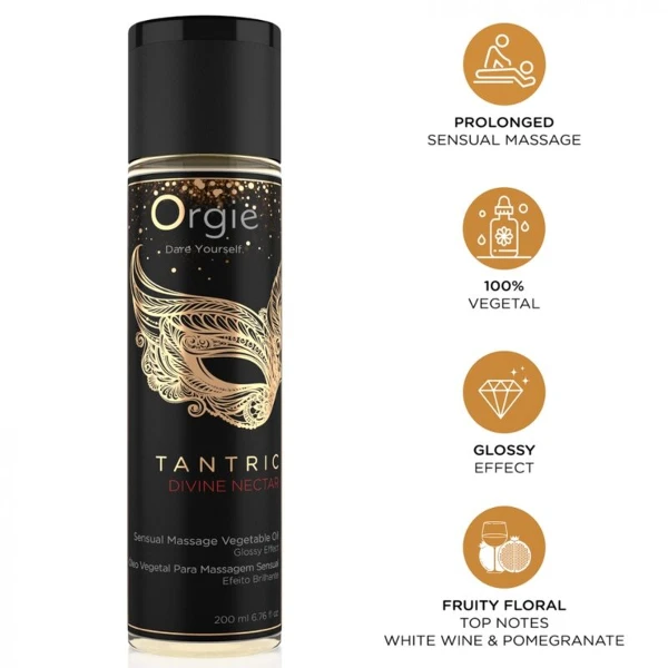 ORGIE - NETTARE DIVINO TANTRA OLIO VEGETALE PER MASSAGGI SENSUALI 200 ML