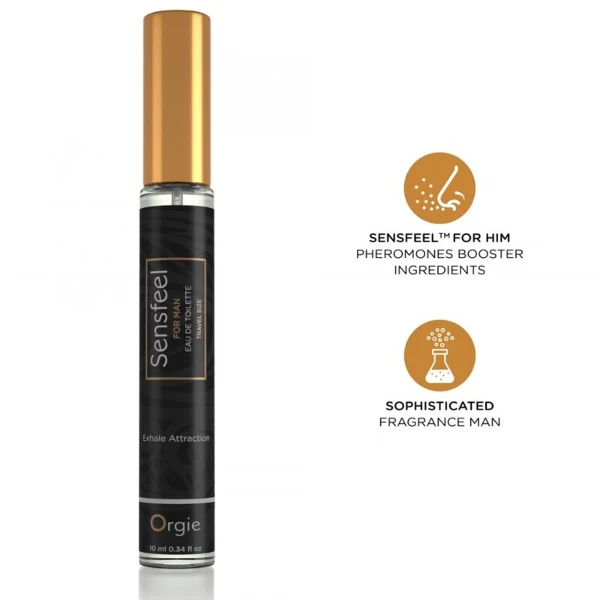 ORGIE - SENSFEEL FOR MAN EAU DE TOILETTE CON BOOSTER DI FEROMONI FORMATO VIAGGIO 10 ML