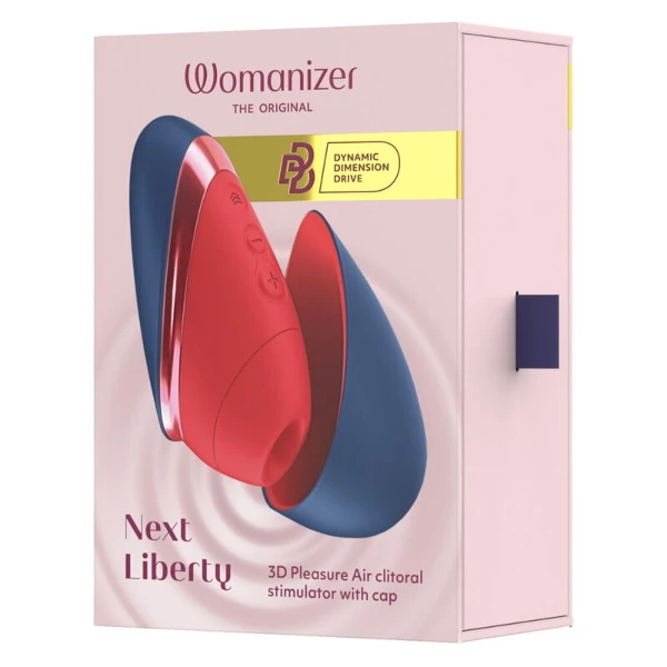 WOMANIZER - NEXT LIBERTY 3D PLEASURE AIR STIMOLATORE CLITORIDEO BLU/ROSSO