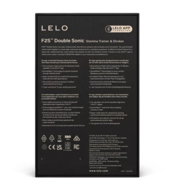 LELO - F2S DOPPIO STIMOLATORE SONICO MASCHILE CON DOPPIA STIMOLAZIONE SONICA ROSSO