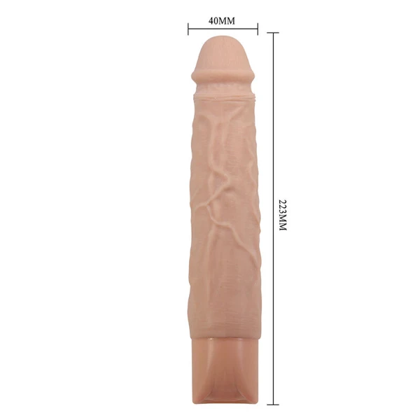 PRETTY LOVE - KESSLER DILDO VIBRANTE REALISTICO CON 10 MODALITÀ DI VIBRAZIONE E 10 ROTAZIONI, 22 CM NATURALE