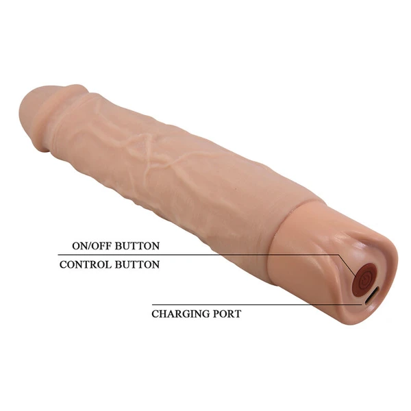 PRETTY LOVE - KESSLER DILDO VIBRANTE REALISTICO CON 10 MODALITÀ DI VIBRAZIONE E 10 ROTAZIONI, 22 CM NATURALE