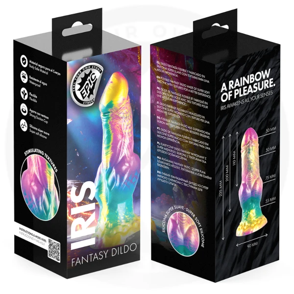 EPIC - DILDO IRIS CON TESTICOLI ARCOBALENO DEL PIACERE