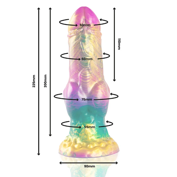 EPIC - DILDO IRIS CON TESTICOLI ARCOBALENO DEL PIACERE